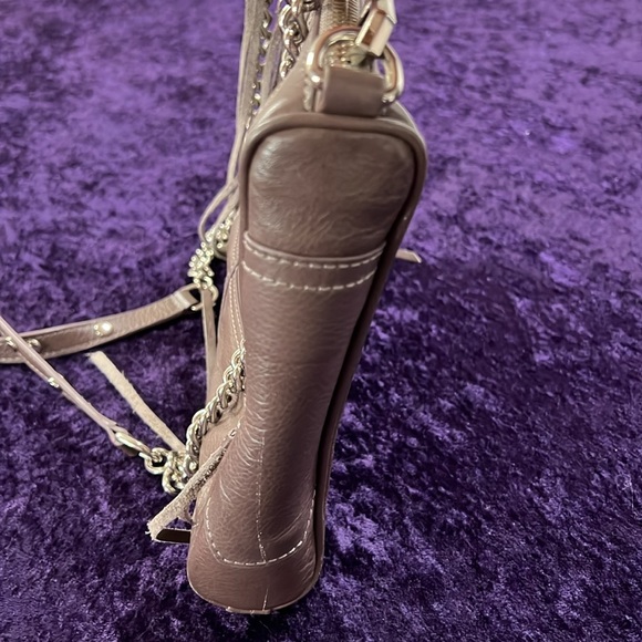 Rebecca Minkoff Leather Crossbody Bag with Detachable Chain Strap - Picture 7 of 15